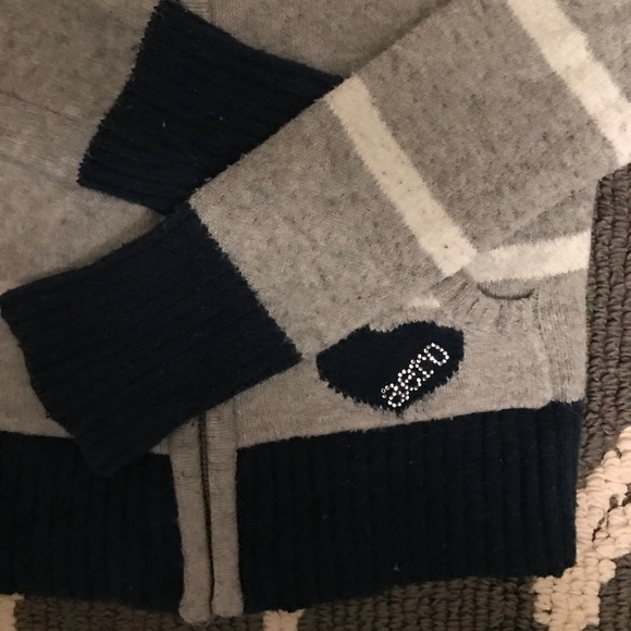 Aeropostale Girls zip up jacket medium grey navy - Picture 2 of 5